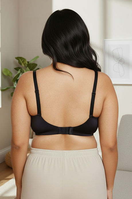 Zivame True Curv Double Layered Non Wired Full Coverage Super Support - Jet Black — image 3